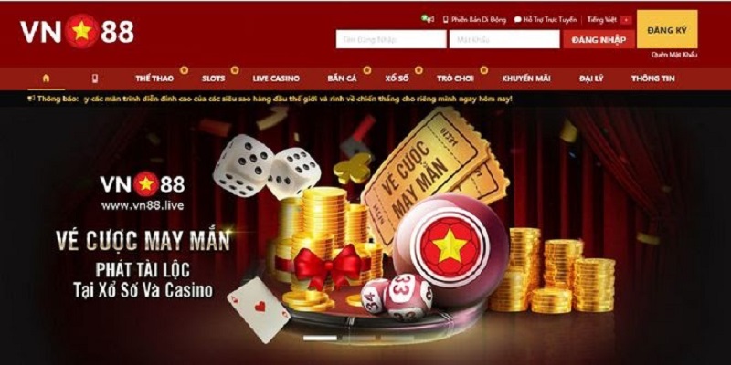 Ưu điểm lớn của sảnh xổ số VN88